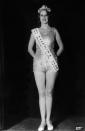 <p>Margarethe Ekdahl from Tampa, Florida wore a sequined unitard with her Miss America crown in 1930. She was decades ahead of her time, sporting the look way before bodysuits were in. </p>