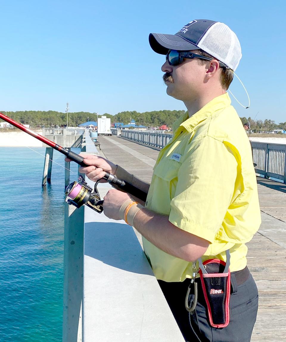 Chris Elliott, an Alabama resident, says he believes a recent flare-up of red tide is the reason the fishing this fall in Panama City Beach is the slowest he has experienced in about two decades.