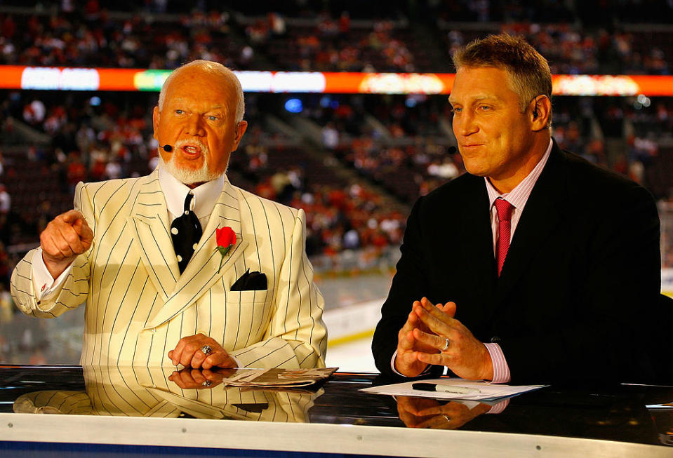 Nobody, and I mean nobody, cares about what NHL hockey players where to the rink quite like Don Cherry does. (Getty)