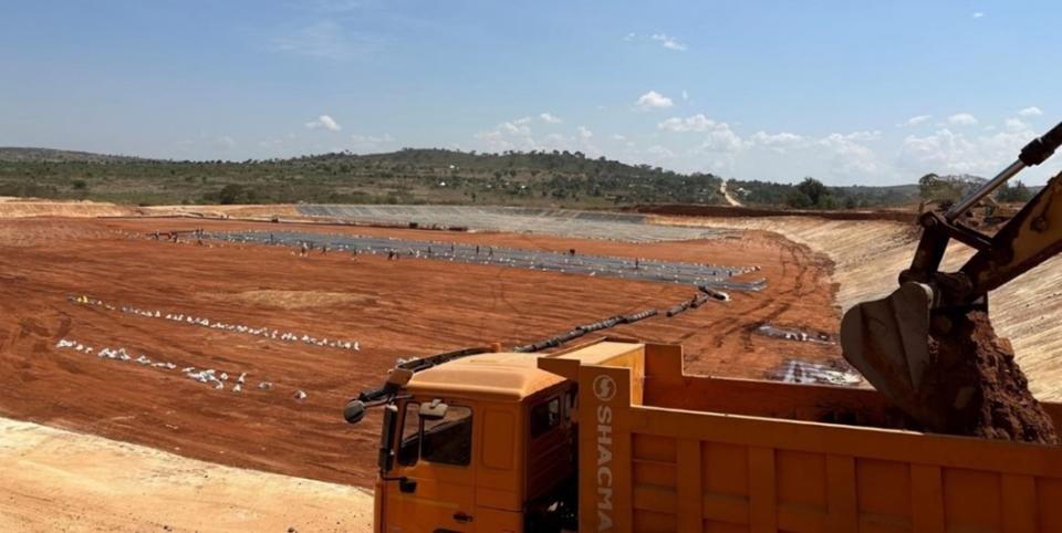 The Buckreef Gold Tailings Storage Facility expansion; liner installation at TSF 2.2 during Q3 2023