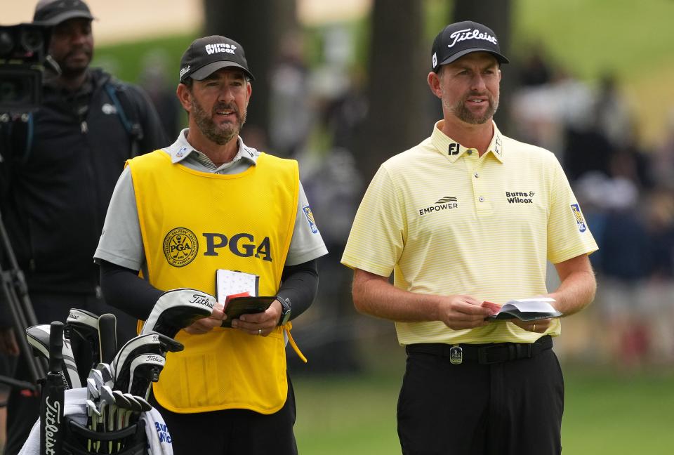 Webb Simpson (right), with caddie Paul Tesori of St. Augustine, has been named an assistant captain for Davis Love III at the Presidents Cup in September.