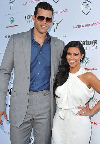 Kim Kardashian with her now-husband Kris Humphries. Credit: Getty Images