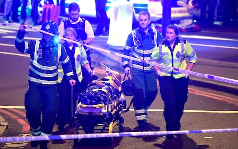 Emergency services at the scene in Finsbury Park - Credit: James Gourley/REX/Shutterstock 