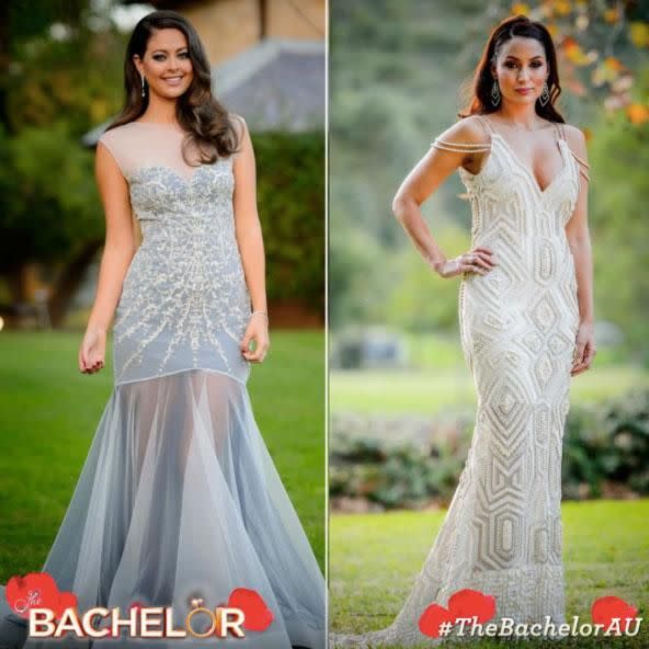 Meanwhile the previous year's finale saw winner Snezana Markoski in a beautiful off-white gown, while runner-up Lana Jeavons-Fellows wore blue. Source: Channel Ten