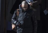 Director Spike Lee leaves actor Philip Seymour Hoffman's funeral at St. Ignatius church in the Manhattan borough of New York February 7, 2014. REUTERS/Carlo Allegri