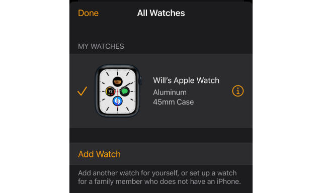 Unpair sales apple watch