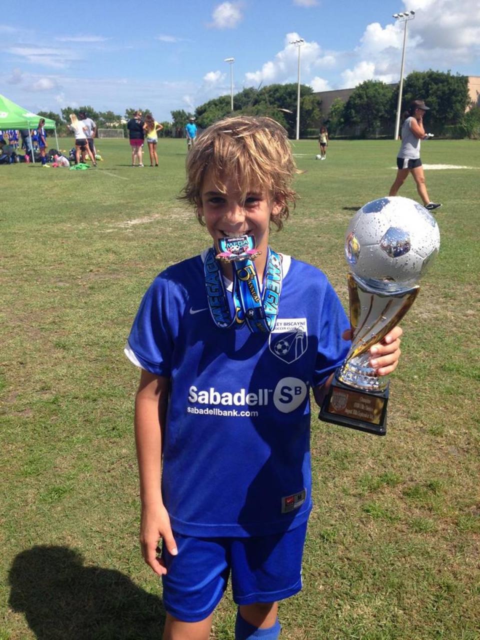 Benja Cremaschi in his youth soccer days. Cremaschi family