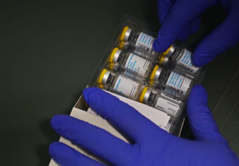 Framingham, MA - July 18: Doses of the Smallpox and Monkeypox Vaccine, by the company Jynneos, being prepped at the JRI Health clinic, in Framingham, MA. (Photo by Pat Greenhouse/The Boston Globe via Getty Images)