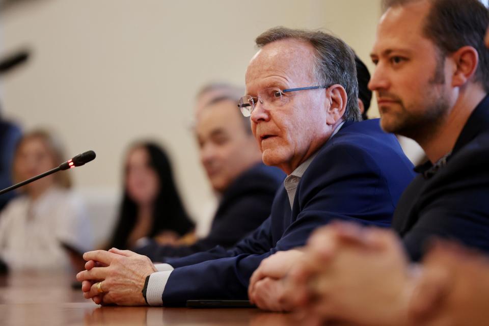 Utah Senate President Stuart Adams speaks during a meeting with the Khmelnytskyi Ukraine Regional Council on Monday, May 1, 2023, in Ukraine. | Scott G Winterton, Deseret News