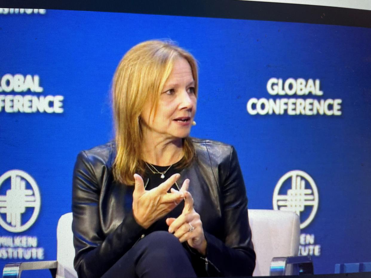 GM CEO Mary Barra at the Milken Global Conference in Los Angeles on May 2, 2022.