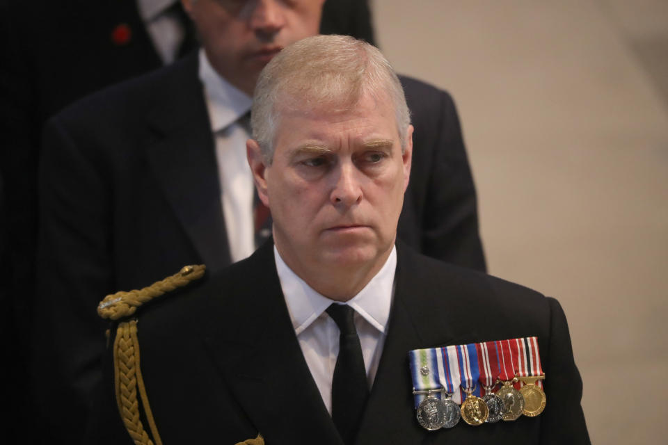 Chancellor of the Exchequer George Osborne MP (R) and Prince Andrew, Duke of York,  attend a commemoration service at Manchester Cathedral marking the 100th anniversary since the start of the Battle of the Somme. July 1, 2016 in Manchester, England. Services are being held across Britain and the world to remember those who died in the Battle of the Somme which began 100 years ago on July 1st 1916. Armies of British and French soldiers fought against the German Empire leading to over one million lives being lost.