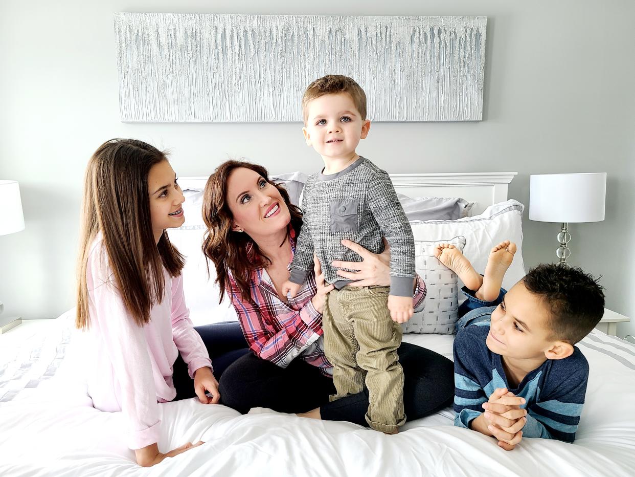 The author today, with her children. (Photo courtesy Eden Strong)