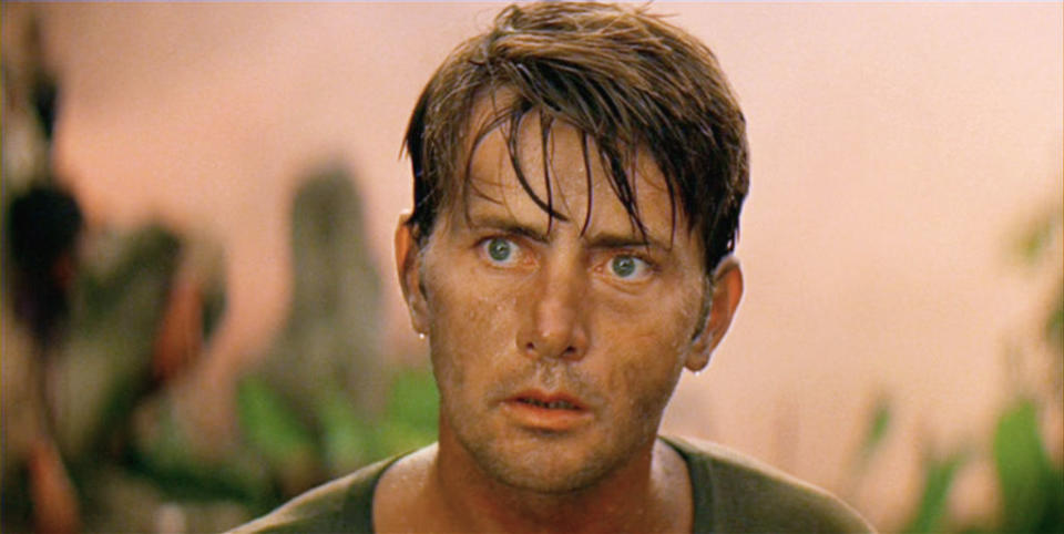 Closeup of Martin Sheen in "Apocalypse Now"