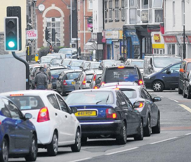 Somerset County Gazette: Traffic was ground to a halt as several schemes were under way at once.