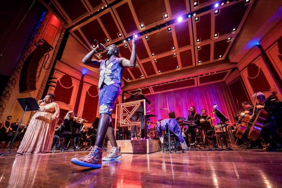 Pittsburgh rapper Frzy and the Pittsburgh Symphony Orchestra joined forces Wednesday at Heinz Hall.