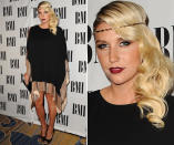 With a sleek blonde 'do, understated peep-toe pumps, and sultry-yet-subtle makeup, Ke$ha was tough to recognize at the 60th Annual BMI Pop Music Awards Ceremony that took place Monday, May 14, 2012.<br><br>The 25-year-old singer's 1920s flapper look is a departure from her usual crazy get-ups. There's not a rip, dash of neon, or face paint in sight, and we happen to think she looks great. Here's hoping the clock isn't "Tik Tok"-ing down to another lapse in fashion judgment. <br><br>But to document just how far the songstress has come, let's take a look back at some of Ke$ha's previous clothing crimes.