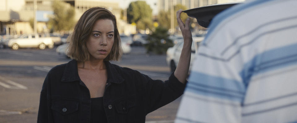 Aubrey Plaza in the new thriller 'Emily the Criminal'<span class="copyright">Courtesy of Roadside Attractions and Vertical Entertainment</span>