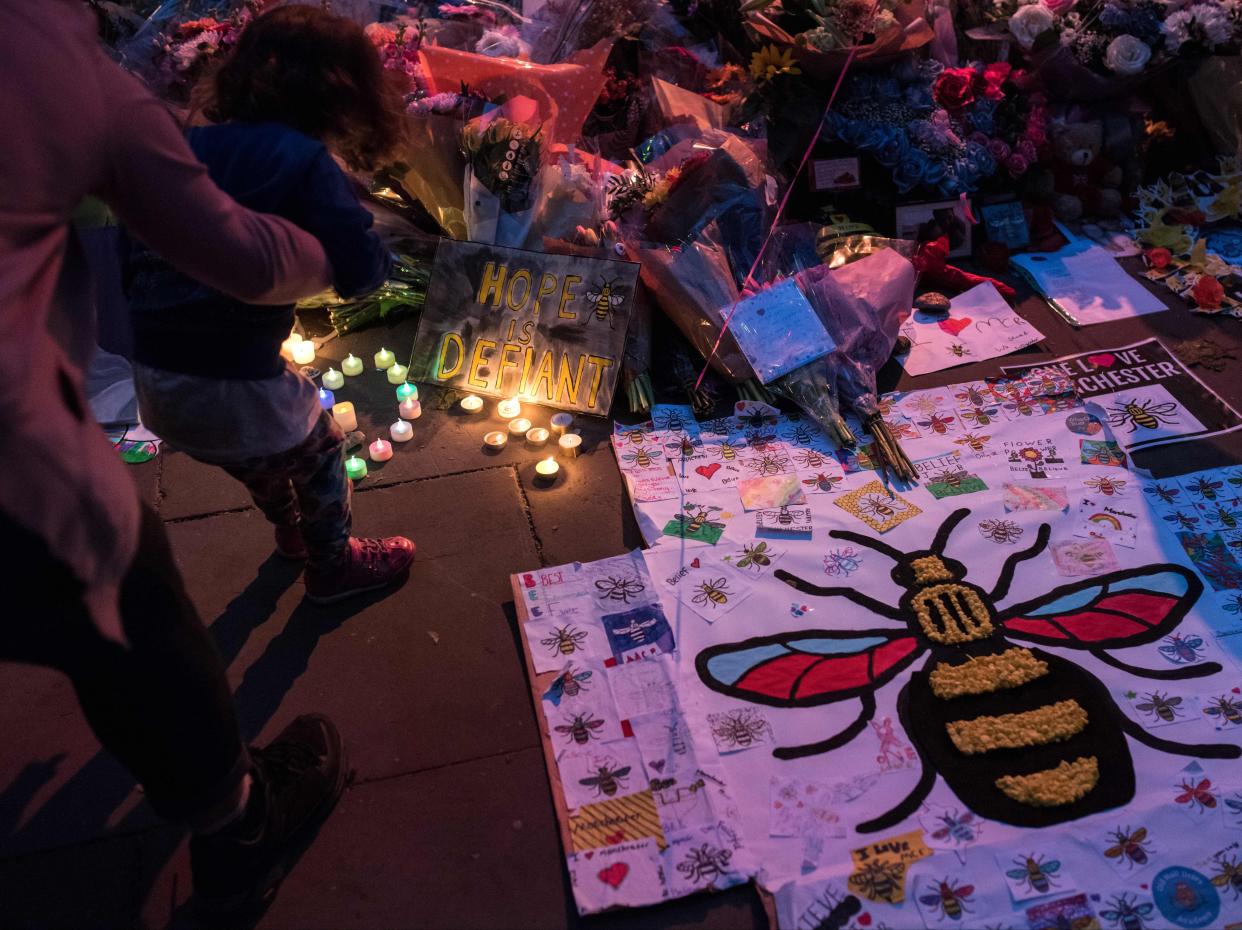 <p>Twenty-two people were killed in the terror attack at Manchester Arena during an Ariana Grande concert in May 2017</p> (AFP via Getty Images)