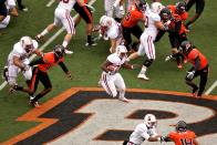 CORVALLIS, OR - NOVEMBER 5: Running back Stepfan Taylor #33 of the Stanford Cardinal © rushes for a first down against the Oregon State Beavers on November 5, 2011 at Reser Stadium in Corvallis, Oregon. (Photo by Craig Mitchelldyer/Getty Images)