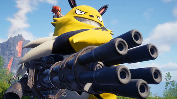 Image of a Drowzee with its own minigun.