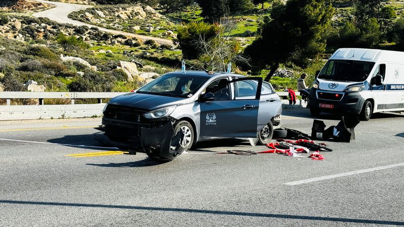 Shooting attack by Palestinian gunmen, near Maale Adumim settlement in the Israeli-occupied West Bank