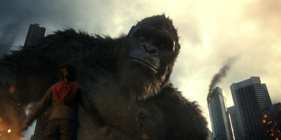 Kong looms in Godzilla vs. Kong. (PHOTO: Warner Bros Pictures)