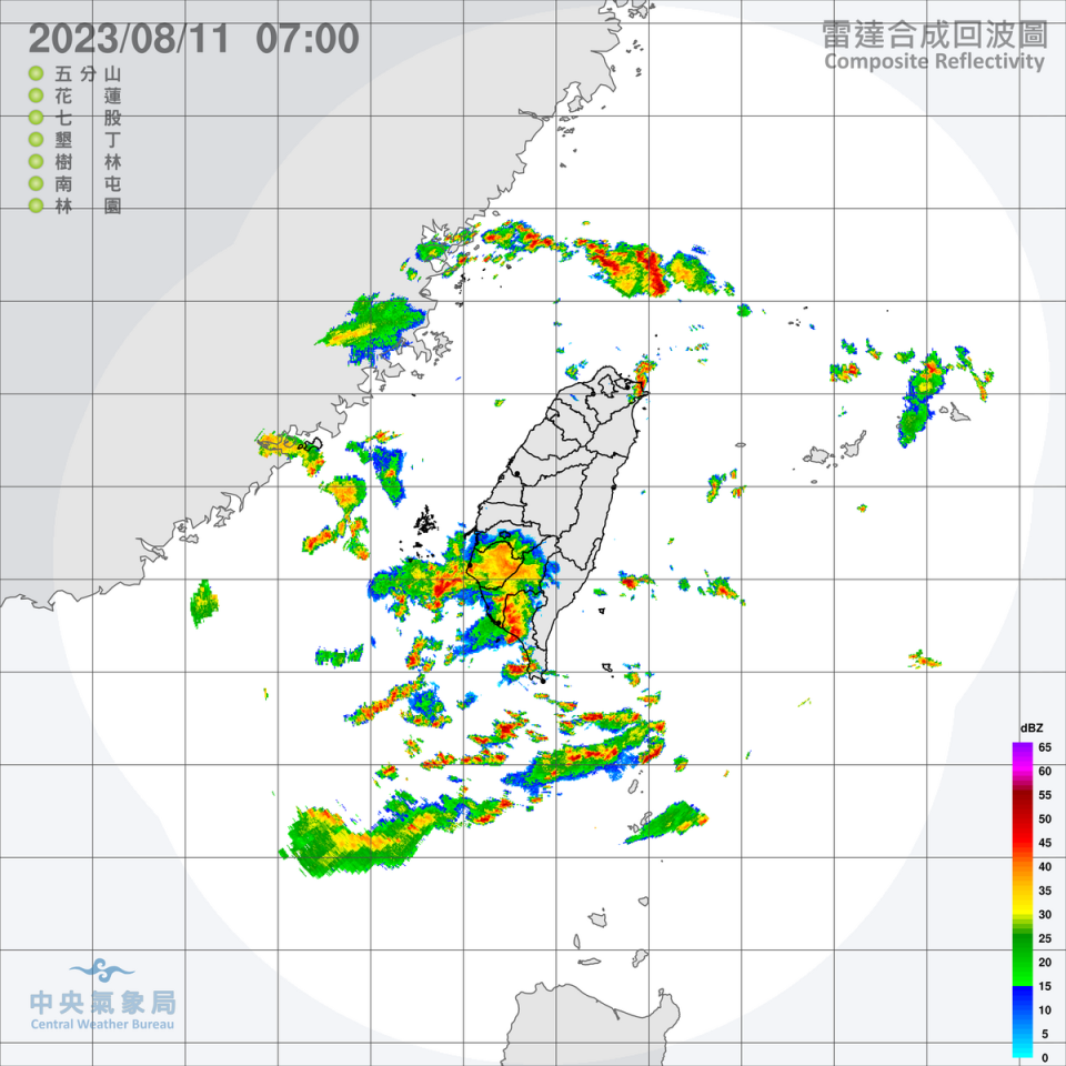 南部民眾今天要持續留意較大雨勢出現，尤其沿海地區；嘉義以北的中北部地區，還有東半部地區，則要持續留意白天熱對流發展帶來的降雨。   圖：中央氣象局／提供