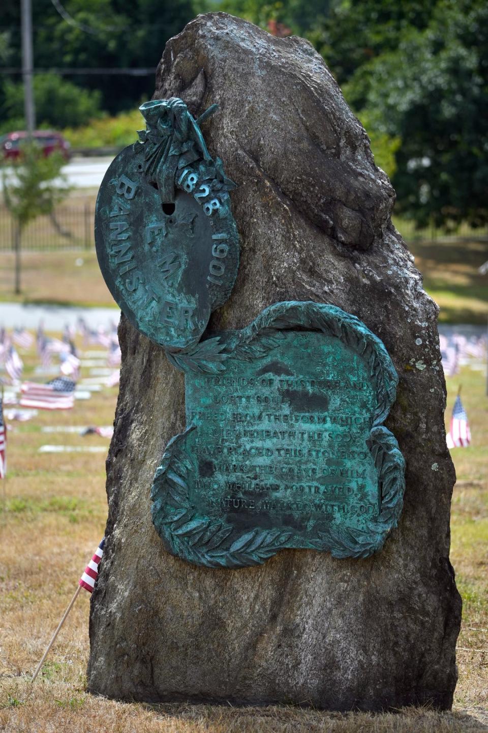 The gravestone of Edward M. Bannister, one of the few African American painters of the 19th century to win significant recognition.