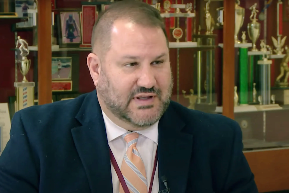 New Jersey school superintendent Triantafillos Parlapanides has resigned after an emergency meeting was held to discuss media statements he made about Adriana Kuch (Jersey Matters / YouTube)