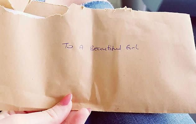 It was addressed to a beautiful girl. Photo: Caters