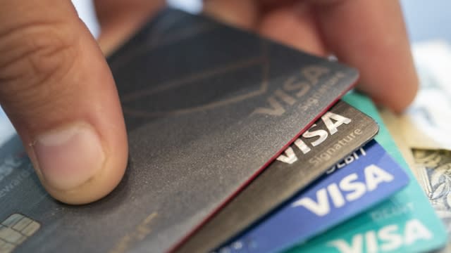 Visa credit cards.