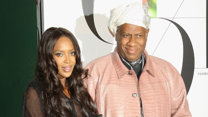 In two Instagram posts, supermodel Naomi Campbell (left) wrote a lengthy, loving tribute to her friend,<em> Vogue</em> magazine icon André Leon Talley (right), who died Tuesday at age 73. (Photo: Stephen Lovekin/Getty Images)