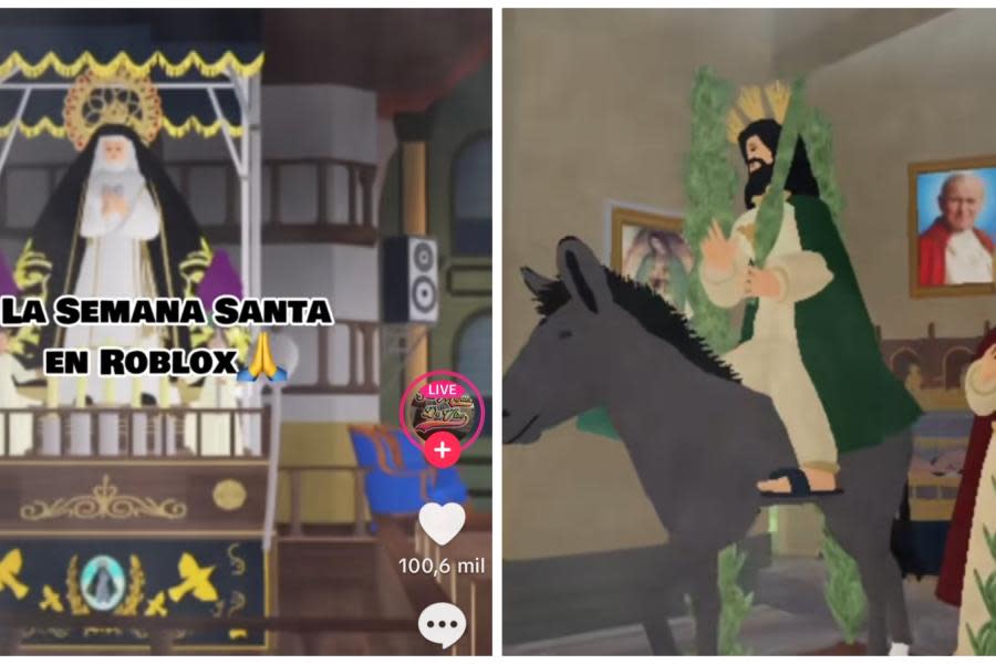 Realizan misas y procesiones en Roblox por Semana Santa