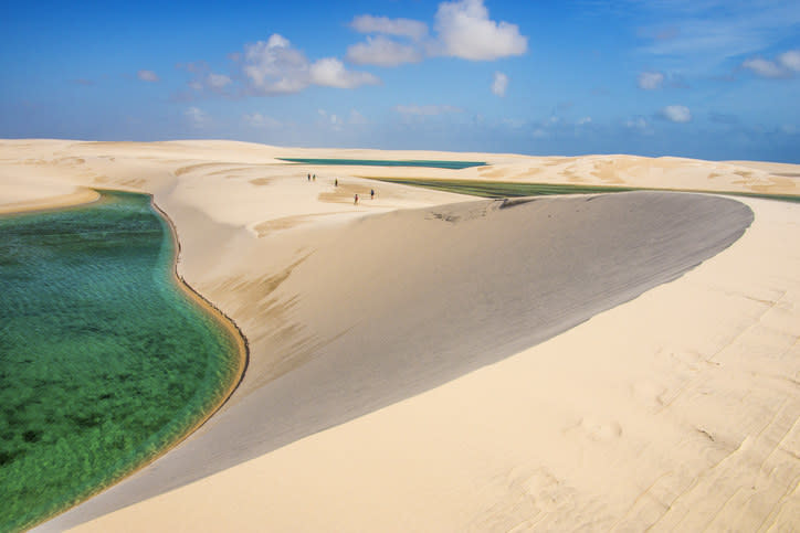 the sand and clear water