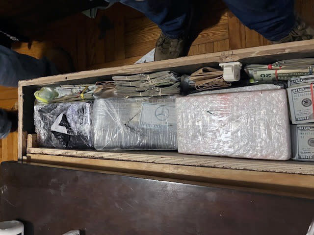 Almost 30 pounds of cocaine and over $3 million in cash were found inside furniture with secret compartments in an apartment in the Bronx on March 20, 2024, according to officials. (Credit: NYC Special Narcotics Prosecutor)