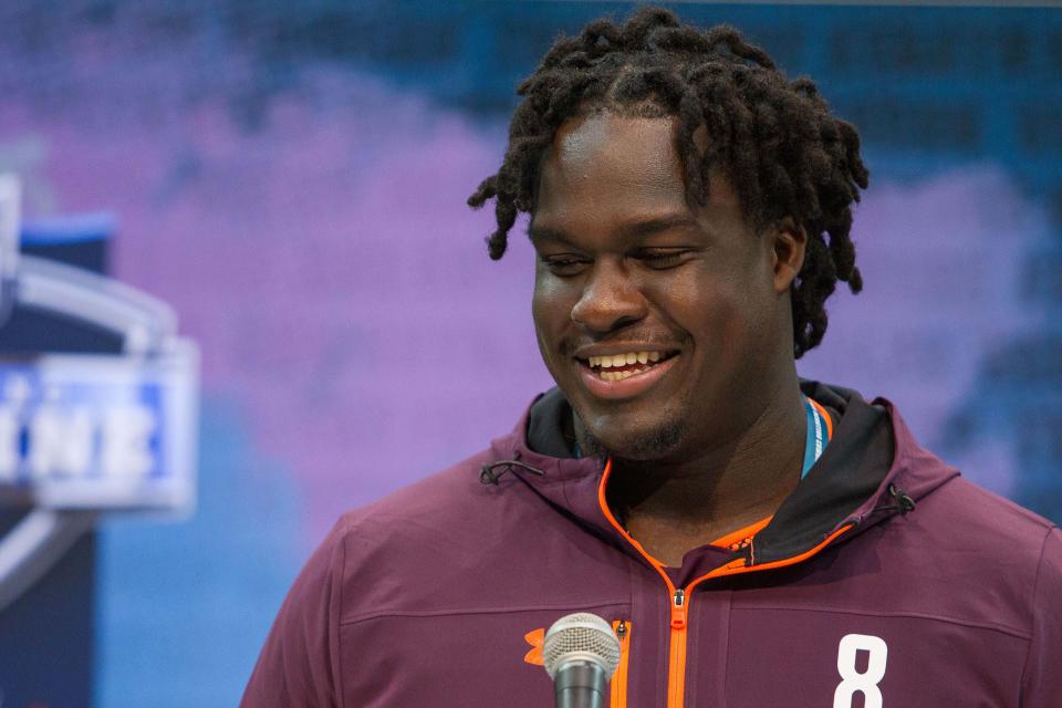 Yodny Cajuste, an offensive lineman the Patriots drafted in the third round in 2019 out of West Virginia, spent his entire rookie year on the non-football injury list because of a lower-body injury he suffered prior to the draft.  He could have a major impact this season.