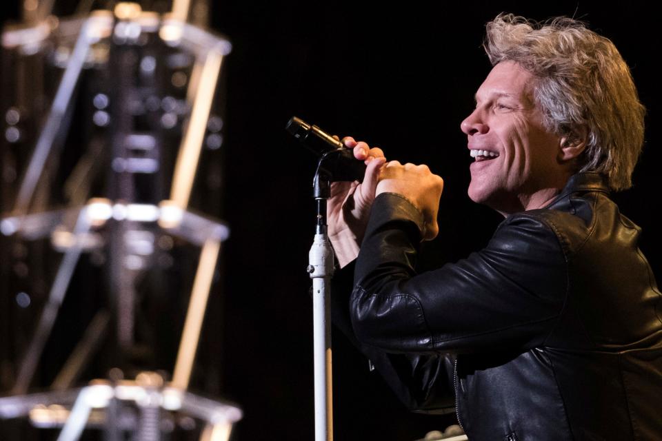 Jon Bon Jovi performs with Bon Jovi at Madison Square Garden on Thursday.