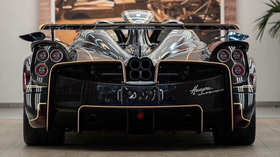 The Pagani Huayra Dinamica Evo from the back