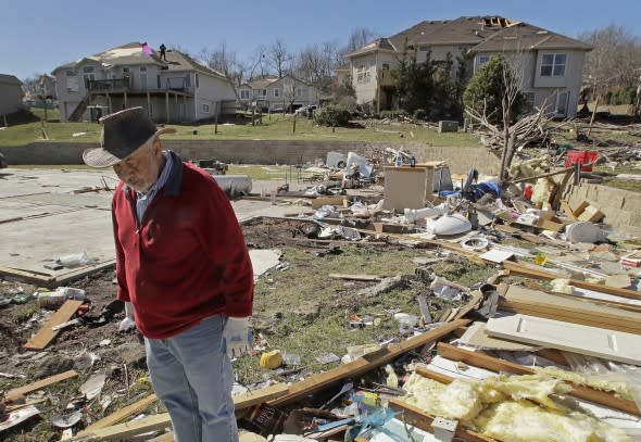 Tornado aftermath in Oak Grove, Missouri, 2017 - AP Photo