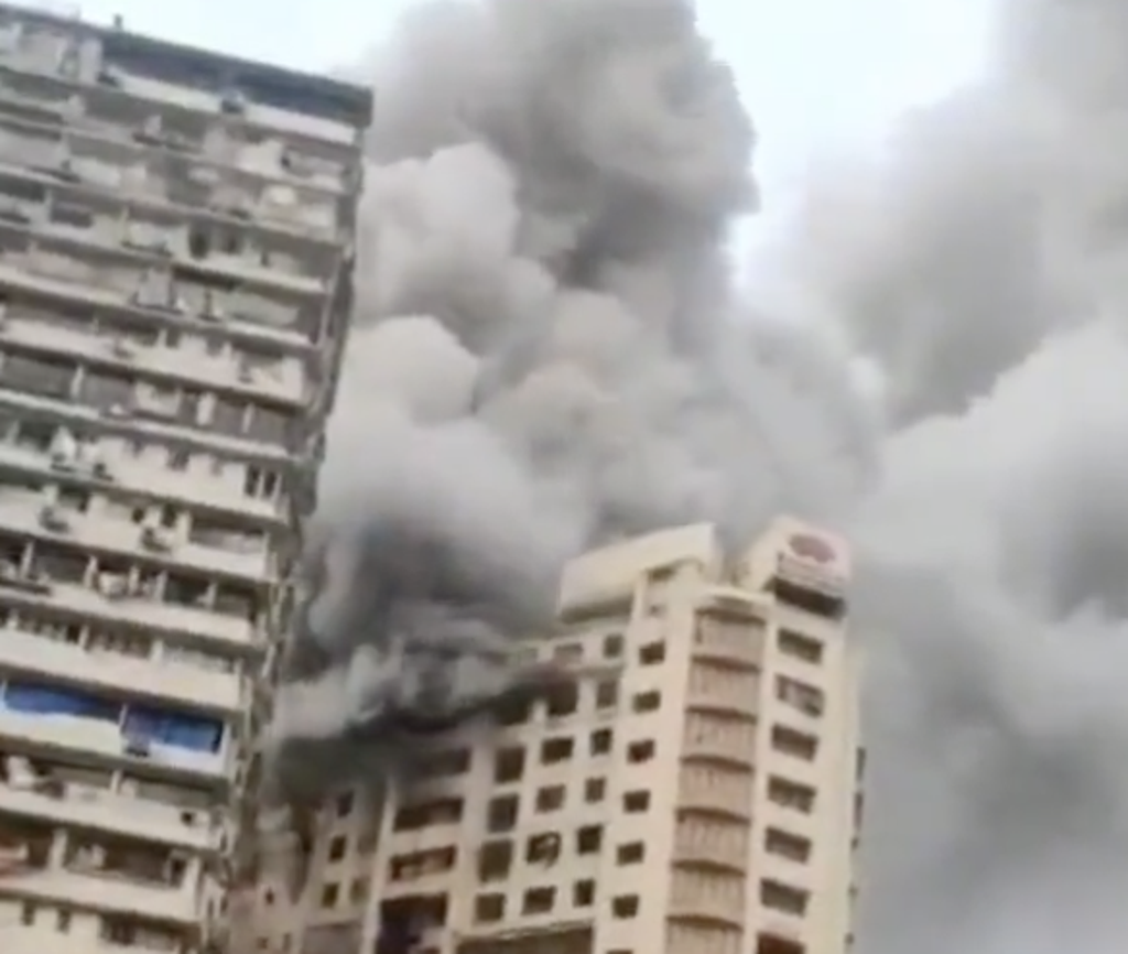 Many of the residents were asleep when the fire broke out at the high-rise in Mumbai on Saturday morning  (Priti Gandhi/Twitter)