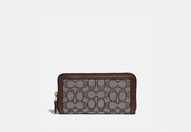 Accordion Zip Wallet In Signature Jacquard. Image via Coach.