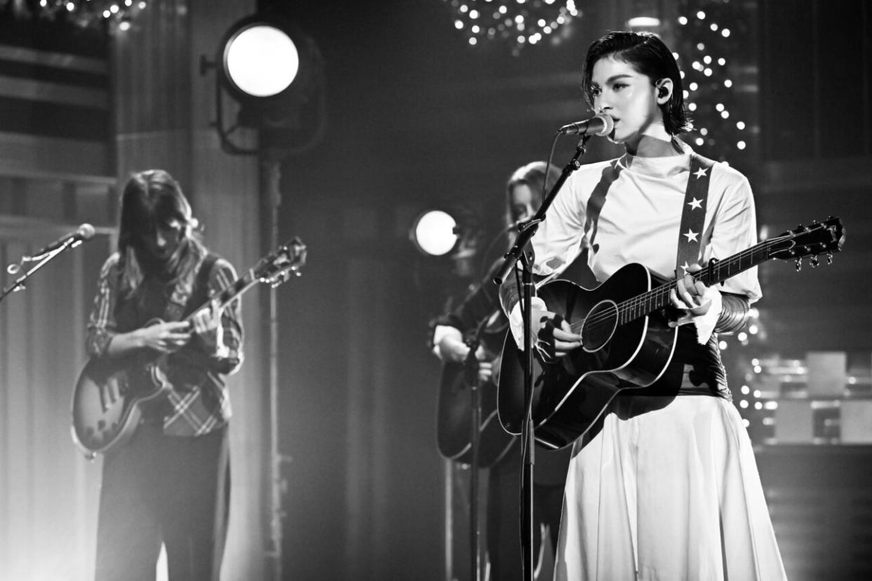 As a musical guest on ‘The Tonight Show Starring Jimmy Fallon,’ December 14, 2023. (Credit: Todd Owyoung/NBC via Getty Images)