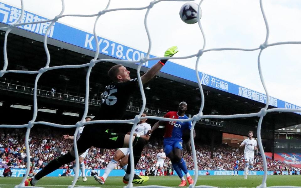 Crystal Palace's Jean-Philippe Mateta scores their second goal