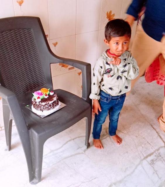 Mr Savaliya has never been able to celebrate his son’s birthday with him