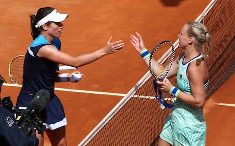 Konta prevailed 5-7, 7-5, 6-2 over Bertens - Credit: GETTY IMAGES