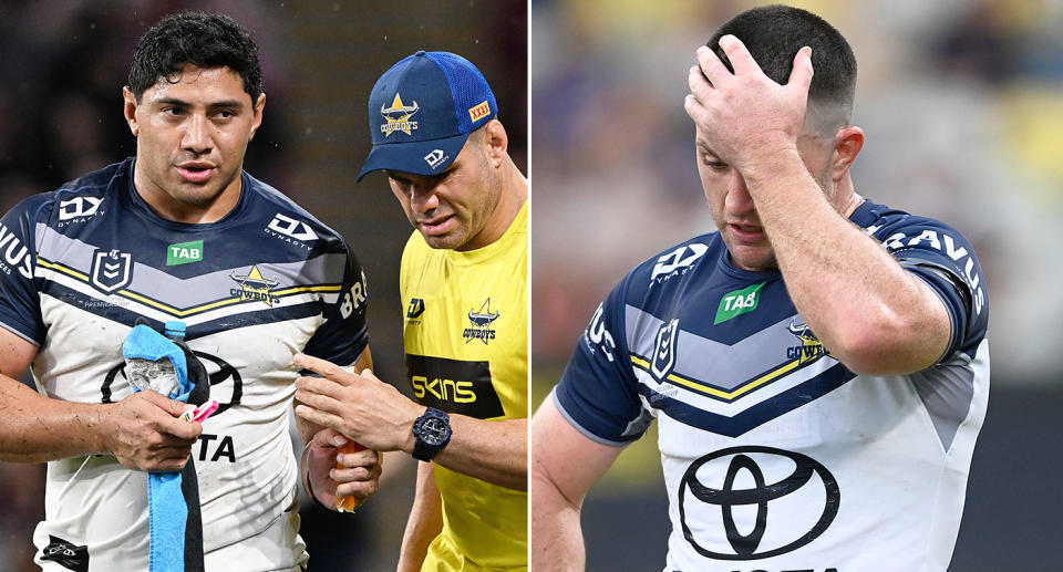 On the left is Cowboys NRL star Jason Taumalolo and Chad Townsend on right.