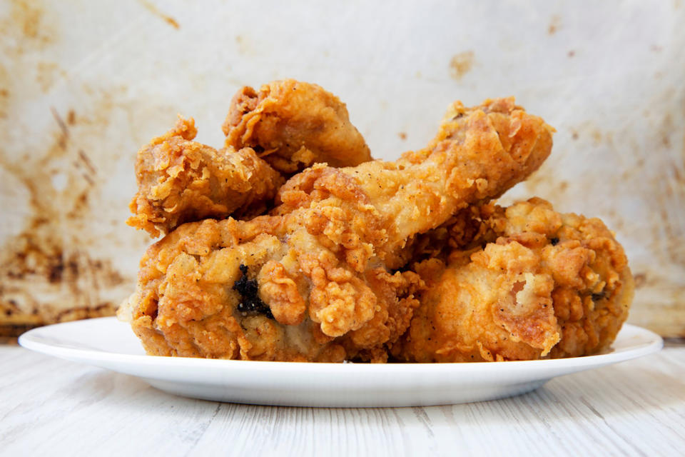 Fried chicken on a plate