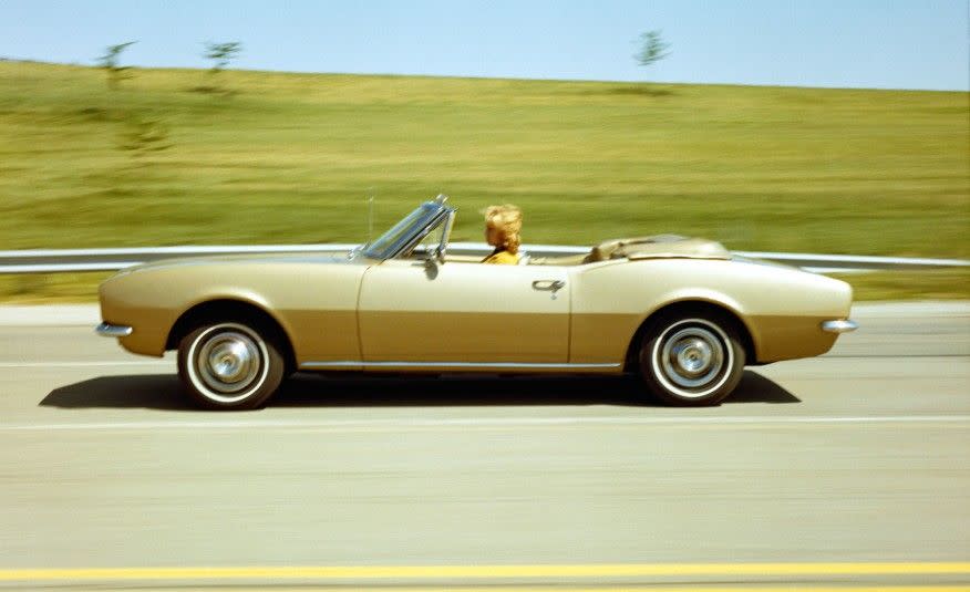 <p>Alongside the coupe, Chevrolet offered the Camaro as a convertible. Priced roughly $240 more than the coupe, just 25,141 convertibles were part of 1967 Camaro production.</p>