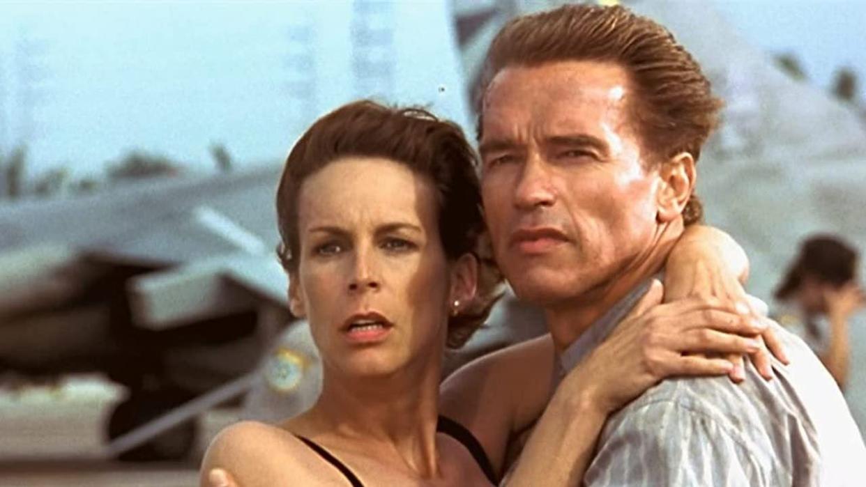  Jamie Lee Curtis and Arnold Scharzenegger in True Lies. 