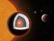This handout illustration obtained by Reuters October 11, 2012, shows the interior of the planet 55 Cancri e - an extremely hot planet with a surface of mostly graphite surrounding a thick layer of diamond, below which is a layer of silicon-based minerals and a molten iron core at the center. REUTERS/Haven Giguere/Yale University/Handout
